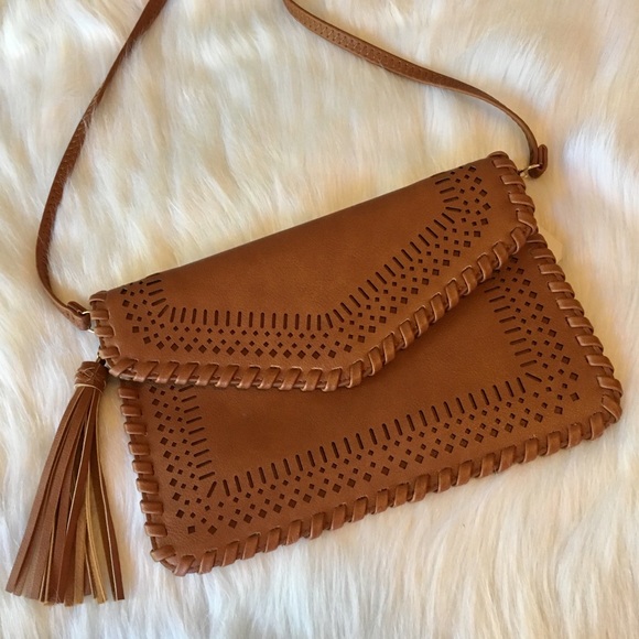 Classy Fashion Handbags - NWT Boho Crossbody Clutch Tassel Woven Fringe Bag
